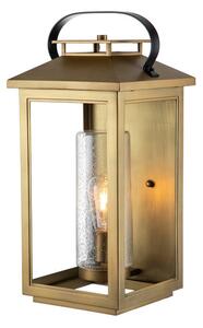Quintiesse QN-ATWATER-L-PDB Atwater Single Large Outdoor Wall Lantern In Painted Distressed Brass Finish IP44