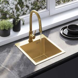 Stainless steel sink Leo 40 BRUSH GOLD