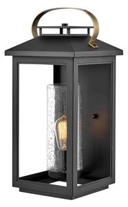 Quintiesse QN-ATWATER-L-BK Atwater Single Large Outdoor Wall Lantern In Black Finish IP44