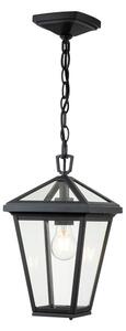 Quintiesse QN-ALFORD-PLACE8-S-MB Alford Place Single Small Chain Lantern In Museum Black Finish IP44