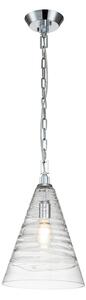 Quintiesse QN-ELMORE-P-PC Elmore Single Ceiling Light In Polished Chrome Finish With Candy Glass