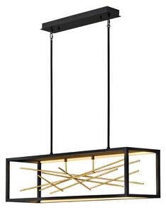 Quintiesse QN-STYX-LED-ISLE-BG Styx Dimmable LED Island Pendant Light In Black And Gold Finish