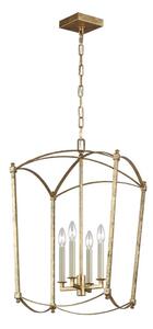 Quintiesse QN-THAYER-4P-ADB Thayer 4 Light Ceiling Pendant Light In Antique Gild Finish QN-THAYER-4P-ADB