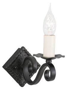Elstead RY1A BLACK Rectory single iron wall light