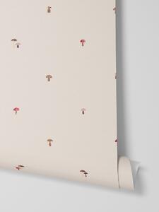 Cream Mushrooms Wallpaper | Default | Piglet in Bed