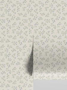 Cream Spring Sprig Wallpaper | Default | Piglet in Bed