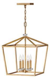 Quintiesse QN-STINSON-4P-L-DBR Stinson Large Ceiling Light In Distressed Brass Finish