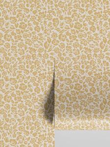 Butterscotch Meadow Floral Wallpaper | Default | Piglet in Bed