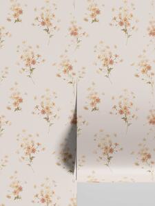 Cream Blush Daisy Bouquet Wallpaper | Default | Piglet in Bed