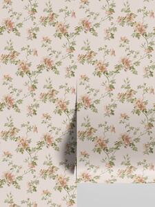 Cream Blush Field Rose Wallpaper | Default | Piglet in Bed
