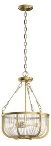 Quintiesse QN-ROUX3-NBR Roux 3 Light Ceiling Light In Natural Brass Finish