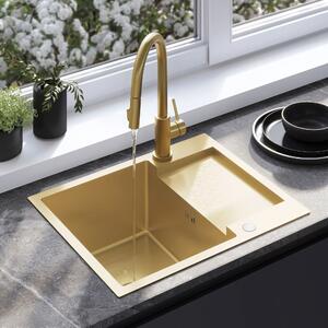 Stainless steel sink Paul BRUSH GOLD