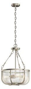 Quintiesse QN-ROUX3-BN Roux 3 Light Ceiling Light In Brushed Nickel Finish