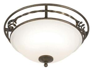 Elstead Pembroke BLACK GOLD two light ceiling flush