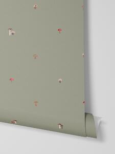Lichen Green Mushrooms Wallpaper | Default | Piglet in Bed