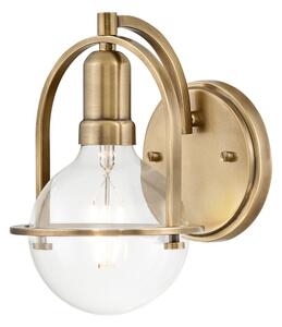 Quintiesse QN-SOMERSET1-C-HB Somerset Single Wall Light In Heritage Brass With Clear Globe Lamp