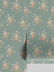 Laurel Green Daisy Bouquet Wallpaper | Default | Piglet in Bed