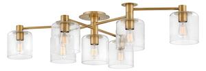 Quintiesse QN-AXEL7-HB Axel 7 Light Semi Flush Ceiling Light In Heritage Brass Finish