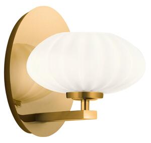 Quintiesse QN-PIM1-FXG Pim Single Wall Light In Fox Gold With Opal Glass Shade