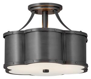 Quintiesse QN-CHANCE-SF-S-BLB Chance Semi Flush Ceiling Light In Blackened Brass Finish