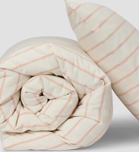 Blush Pink Slumber Stripe Kids Cotton Bedding Set | Cot | Piglet in Bed
