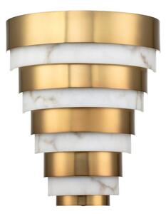 Quintiesse QN-ECHELON-W Echelon Integral LED Wall Light In Heritage Brass Finish