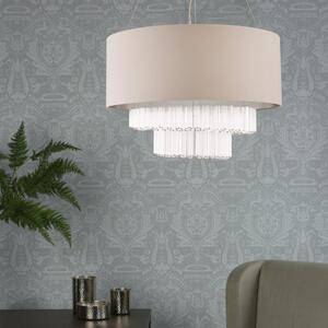 Laura Ashley LA3756145-Q Genevieve 5 Light Ceiling Pendant Light In Grey Finish With Glass Rods