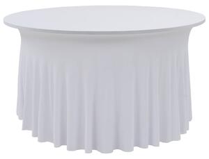 2 pcs Stretch Table Covers with Skirt 180x74 cm White