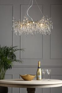 Laura Ashley LA3756144-Q Willow 5 Light Crystal Ceiling Pendant Light In Champagne Finish