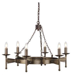 CW6 Cromwell 6 Light Wrought Iron Chandelier