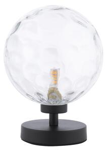 Dar Lighting Esben Table Lamp In Matt Black Finish With Round Clear Dimpled Glass ESB4122-12
