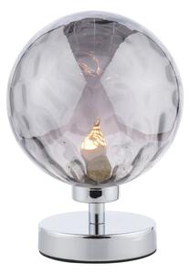 Dar Lighting Esben Table Lamp In Polished Chrome Finish With Smoked Dimpled Glass ESB4150-10