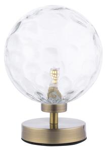 Dar Lighting Esben Table Lamp In Antique Brass Finish With Clear Dimpled Glass ESB4175-12