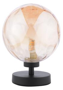 Dar Lighting Esben Table Lamp In Matt Black Finish With Round Champagne Dimpled Glass ESB4122-11
