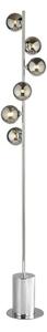 Dar Lighting Spiral 6 Light Floor Lamp In Polished Chrome With Round Smoked Glass SPI4950-01