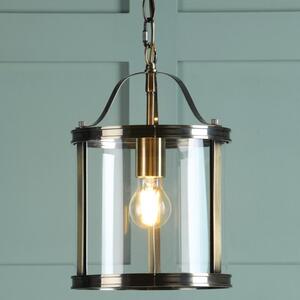Laura Ashley Harrington Ceiling Pendant Lantern In Antique Brass Finish LA3756217-Q
