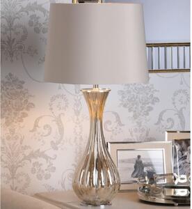 Laura Ashley Nevern Champagne Glass Table Lamp With Ivory Faux Silk Shade LA3756239-Q