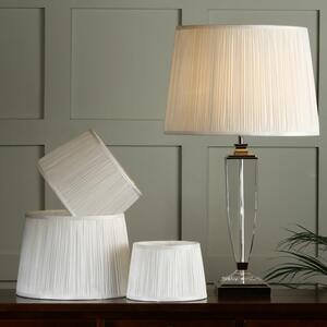 Laura Ashley Hemsley Pleated Silk Empire Drum Shade In Cream 35cm LA3756306-Q