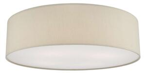 Dar Lighting Cierro 4 Light Flush Ceiling Light With Taupe Shade And White Diffuser 60 cm