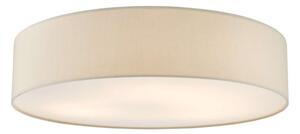 Dar Lighting Cierro 6 Light Flush Ceiling Light With Taupe Shade And White Diffuser 80 cm