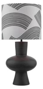 Dar Lighting Miho Table Lamp In Black Finish With Cream Linen Shade