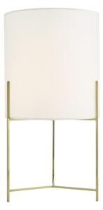 Dar Lighting Michaela Table Lamp In Gold With White Cotton Shade