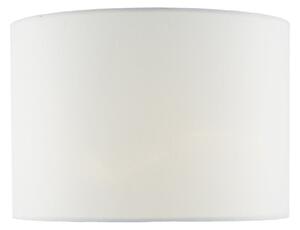 Dar Lighting Ciara Linen Drum Shade In White Finish 33 cm