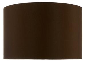 Dar Lighting Voyage Faux Silk Drum Shade In Brown 38 cm