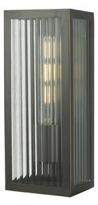 Dar Lighting Keegan Solid Brass Small Bathroom Wall Light In Bronze Finish IP44