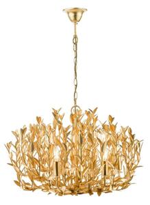Dar Gold Lighting Silvius 9 Light Ceiling Pendant Light In Gold Leaf Finish