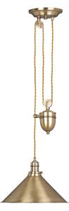 PROVENCE AB French style rise and fall ceiling Light, Antique Brass