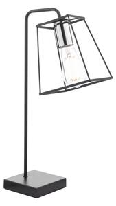 Dar Lighting Tower Table Lamp In Matt Black With Chrome Detail