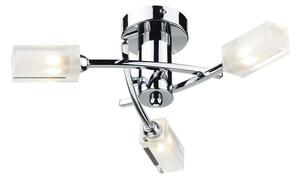 Dar MOR0350 Morgan 3 Light Chrome Semi Flush Fitting