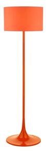 Dar Lighting Toledo Floor Lamp In Satin Orange Finish With Shade